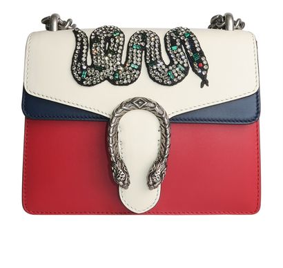 Gucci Mini Dionysus Snake Embellished Shoulder Bag, front view